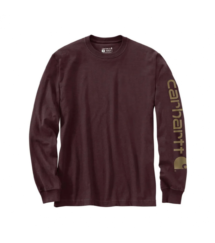RELAXED FIT HEAVYWEIGHT LONG-SLEEVE LOGO SLEEVE GRAPHIC T-SHIRT